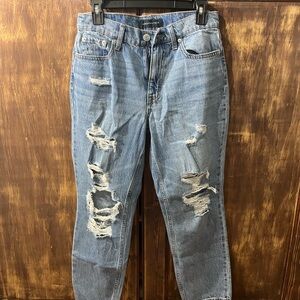 Aeropostale Light Blue Distressed Boyfriend Jeans